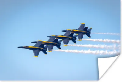 Produktbild von MuchoWow® Poster Mehrere Jets nebeneinander in San Francisco 90x60 cm - Schlafzimmer