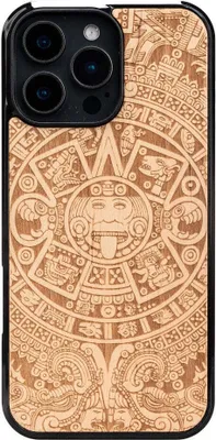 Produktbild von Holzhülle für iPhone 16 Pro Max, Bewood Aniegre Aztekischer Kalender