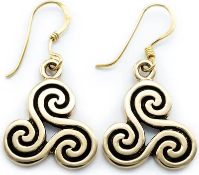 Produktbild von Ohrhänger, Ohrringe Triskele Bronze Schmuck