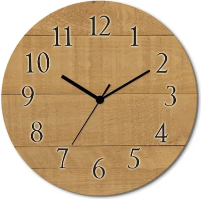 Produktbild von ARTland Holz Wanduhr Quarzuhr - schwarzer Zeiger Holz hell Größe: 30x30 cm