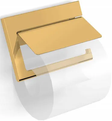 Produktbild von Stella Milano Toilettenpapierhalter mit Klappe Gold Wandmontage