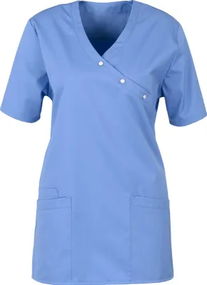 Produktbild von beb MEDIZIN/PFLEGE Damen KASACK Kurzarm V-Neck Baumwollmix Petrol L