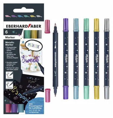 Produktbild von EBERHARD FABER Metallic Marker Duo 6er Kartonetui
