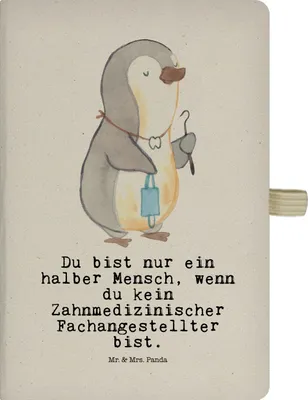 Produktbild von Mr. & Mrs. Panda Kladde Zahnmedizinischer Fachangestellter Herz - Transparent - Geschenk, skizzenbuch a4, Notizheft, Tagebuch, Journal, notizbuch