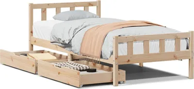 Produktbild von vidaXL Massivholzbett ohne Matratze 90x190 cm Kiefer