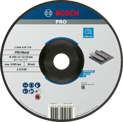 Produktbild von PRO Metal Schleifscheibe, 180 x 8 x 22.23 mm