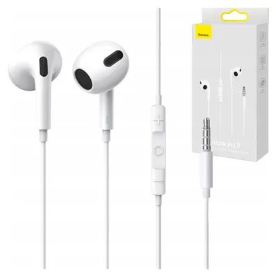 Obrázok produktu pre Baseus H17, Kábel, 20 - 20000 Hz, Hovor / hudba, Slúchadlá s mikrofónom, Biela