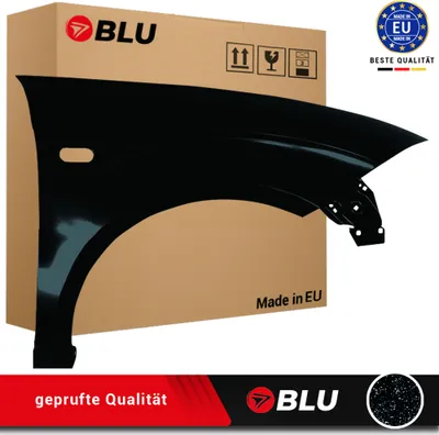 Zdjęcie produktu dla BLU Błotnik pasujący do Seat Altea 5P1/5P5 LC9Z Prawy Czarny BlackMagic | 2004-2015 | Przedni Przód | Lakierowany | Gotowy do montażu | Stal