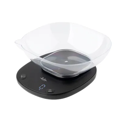 Obrázek produktu pro JATA HBAL1709, Elektronická kuchyňská váha, 5 kg, 1 g, Černá, Pracovní deska, Obdélník