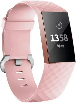 Produktbild von Jumada's - Armband für Fitbit Charge 3 & 4 Sport Waffelarmband - Pink - Größe: SM - Uhrenarmband, Armband