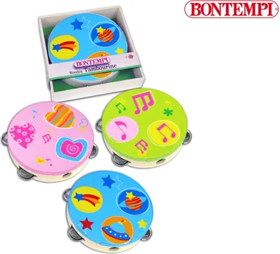 Produktbild von Bontempi Kinder Tamburin aus Holz
