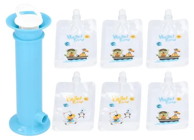 Obrázek produktu pro 7ks sada sáčků na dětskou výživu výrobce čistých barevných sáčků batolecí ovocné mačkadlo pyré plnící pro děti