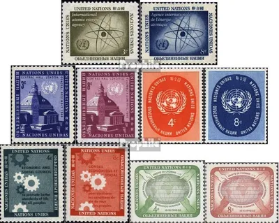 Produktbild von Briefmarken UNO - New York 1958 Mi 66-75 (kompl.Ausg.) Jahrgang 1958 komplett postfrisch Sondermarken