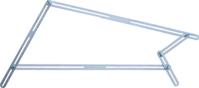 Produktbild von hedue® Winkelschablone T512 - Treppenlehre mit 48 Aluschienen, Mehrwinkellehre, Treppenschablone zum Übertragen von vieleckigen Konturen