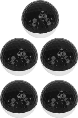 Immagine prodotto di 5 pezzi palline da golf per allenamento sportivo, 2 colori, set di palline da putting, doppio strato, regalo per casa, hotel, bianco e nero