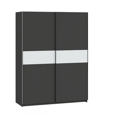 Obrázek produktu pro Šatní skříň 151 cm RANDLER - antracitová / bílá