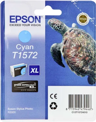 Image de Epson T1572 - 25.9 ml - cyan - original - sous blister - cartouche d'encre