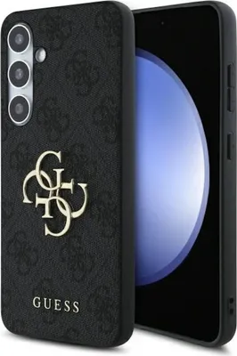 Produktbild von GUESS Handyhülle für Galaxy S24 FE, Guess Hardcase 4G Big Metal Logo, Grau