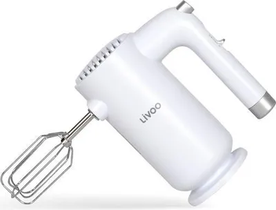 Image de Batteur électrique LIVOO, 250 W, 5 vitesses, Fonction turbo, Blanc
