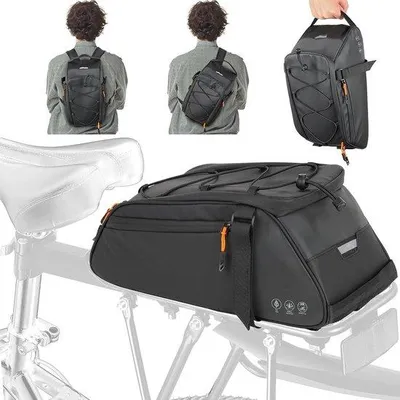 Produktbild von Famanu Fahrradtasche 10L Wasserdicht Reflektierend - Schwarz