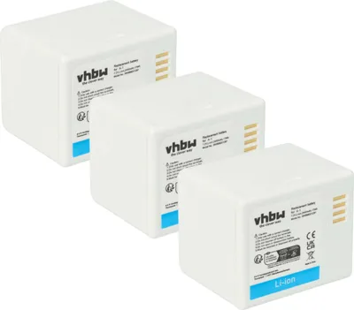 Produktbild von vhbw 3x Akku kompatibel mit Netgear / Arlo VMA4400-100NAS, VM4030P, VMA4400, Pro, VM4030, Pro 2 Knopfkamera, getarnte Kamera (2200 mAh, 7,2 V, Li-Ion)