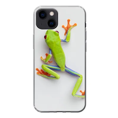 Produktbild von MuchoWow® Handyhülle Schutzhülle Hülle für iPhone 13 Frosch - Tiere - Grün Silikon Softcase Handy Hülle - Karteninhaber