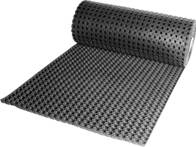 Produktbild von Gummimatte Ringgummimatte Grip 3 Stärken Wabenmatte Meterware Lochmatte 100x300cm Schwarz Fußmatte