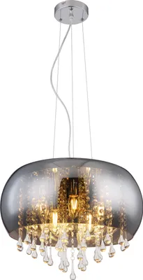 Produktbild von Globo Lighting Hängeleuchte Metall verchromt, 5x E14
