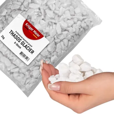 Immagine prodotto di Kruger Meier Thasos Glacier 8–16 mm – Ghiaia per acquari 2 kg