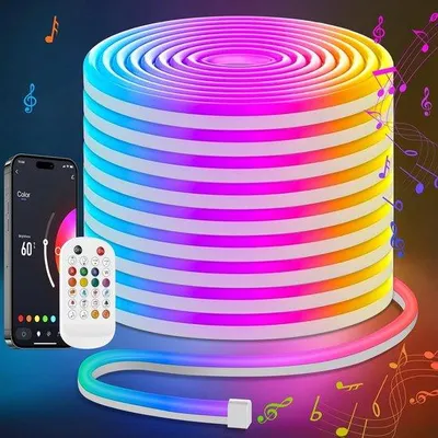 Obrázek produktu pro Vodotěsné flexibilní LED pásky 20 m RGB – dálkové ovládání a synchronizace s hudbou