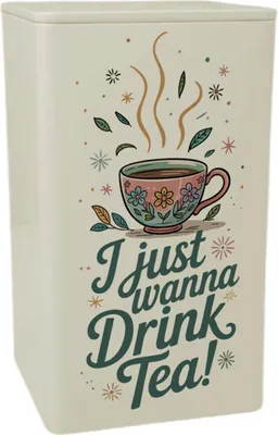 Produktbild von Vintage Teetasse - I just wanna drink tea! TeeDose 900ml