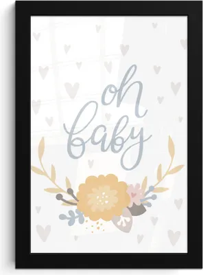 Produktbild von MuchoWow® MuchoWow® Gerahmtes Poster Baby - Zitat - Kinder - Jungen - Mädchen - Baby - Kinder 20x30 cm - Poster mit zchwarzem Bilderrahmen - Drucken - Bilder Poster im Rahmen
