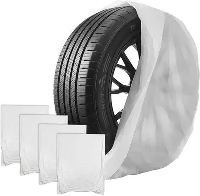 Productafbeelding van Set van 4 bandenzakken, auto bandenzakken, waterdichte bandenzakken, bandenbeschermhoezen voor bandenopslag en transport, bandenafdekking, stofdichte autobandentas, velgbeschermhoezen voor auto garage