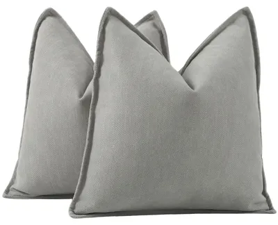 Immagine prodotto di Coperte per cuscini in tessuto chenille, grigio, 40x40 cm, set da 2