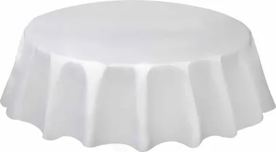 Produktbild von Runde Tischdecke Tischdeko weiss 213cm - Einheitsgröße