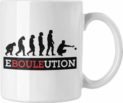 Produktbild von Trendation - Boule Tasse Geschenk Boule-Spieler Geschenkidee Spruch Ebouleution (Weiß)