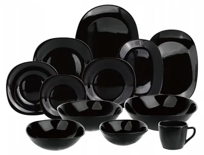Produktbild von Altom Design Black Harmony Tiefer Teller 22,5 cm Schwarz