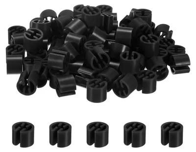 100er-Pack Kleiderbügel-Markierungen, Kunststoff, 3,5 mm, schwarz