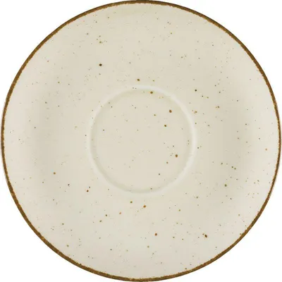 Produktbild von 12x Untertasse, Serie Aida, cremefarben, braun gesprenkelt, Ø 160 mm, 12 Stück
