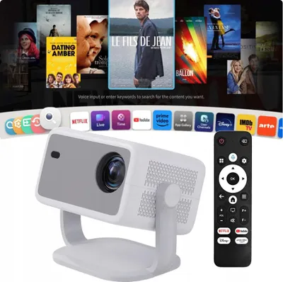 Produktbild von Projektor Drehbarer Projektor Full Hd Android13 Autofokus Autokeystone Netflix