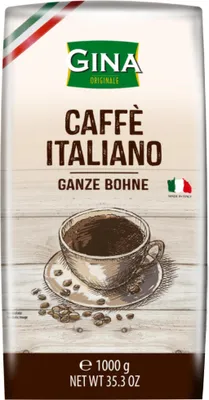 Produktbild von Gina Kaffee Italiano Kaffeebohnen 1 kg