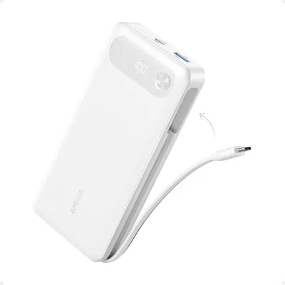 Produktbild von Anker Powerbank (20K, 87W, Integriertes USB-C Kabel) Weiß