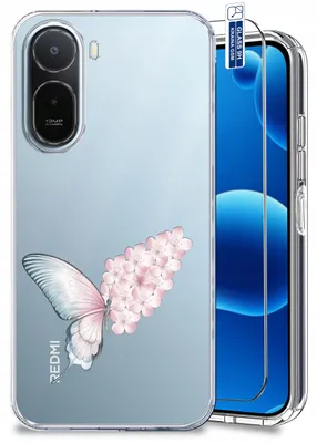 Image de Coque pour Xiaomi Redmi A7 Pro – Motifs printaniers, thème du printemps, fleurs, coque transparente + film de protection pour écran
