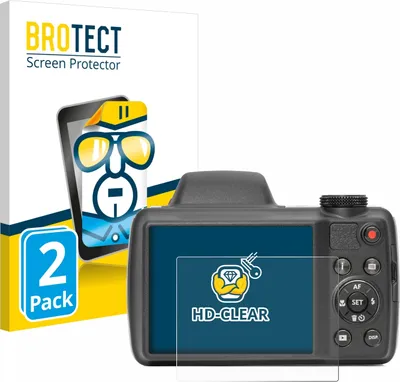 Produktbild von 2x Für Kodak Pixpro AZ528 Schutzfolie BROTECT Displayschutz Display Schutz Folie Klar Transparent