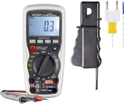 Produktbild von VOLTCRAFT AT-400 Hand-Multimeter digital KFZ-Messfunktion CAT IV 600 V Anzeige (Counts): 4000