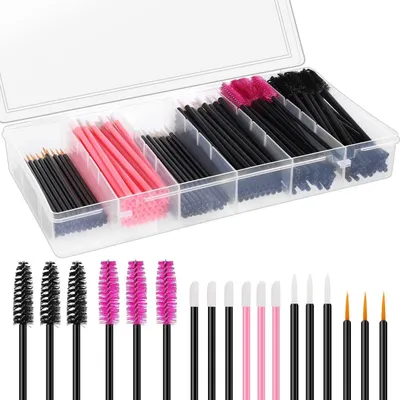 Produktbild von Omgoods – 250 Einweg-Wimpernbürsten – Make-up-Applikator-Set