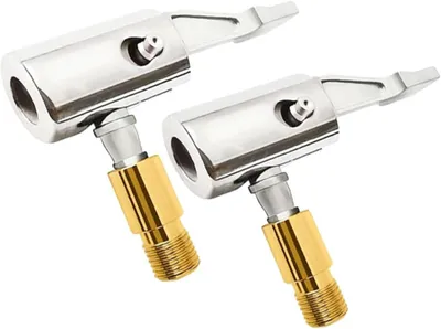 Produktbild von 2 Stück Autoventil Adapter, Auto Luftpumpen Clip Reifen Air Chucks, Reifenfüller Luftfutter Luftpumpe Adapter, Reifen Luftfutter mit Clip-Adapter, Tragbare Tubeless Ventil Ventilverlängerung