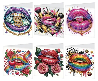Diamond Painting Wenskaarten Set 50 Karten mit Umschlägen