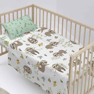 Image de Ensemble literie pour lit bébé HappyFriday MOSHI MOSHI Coloré