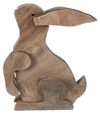 Produktbild von Clayre & Eef Figur Kaninchen 28x11x33 cm Braun Holz